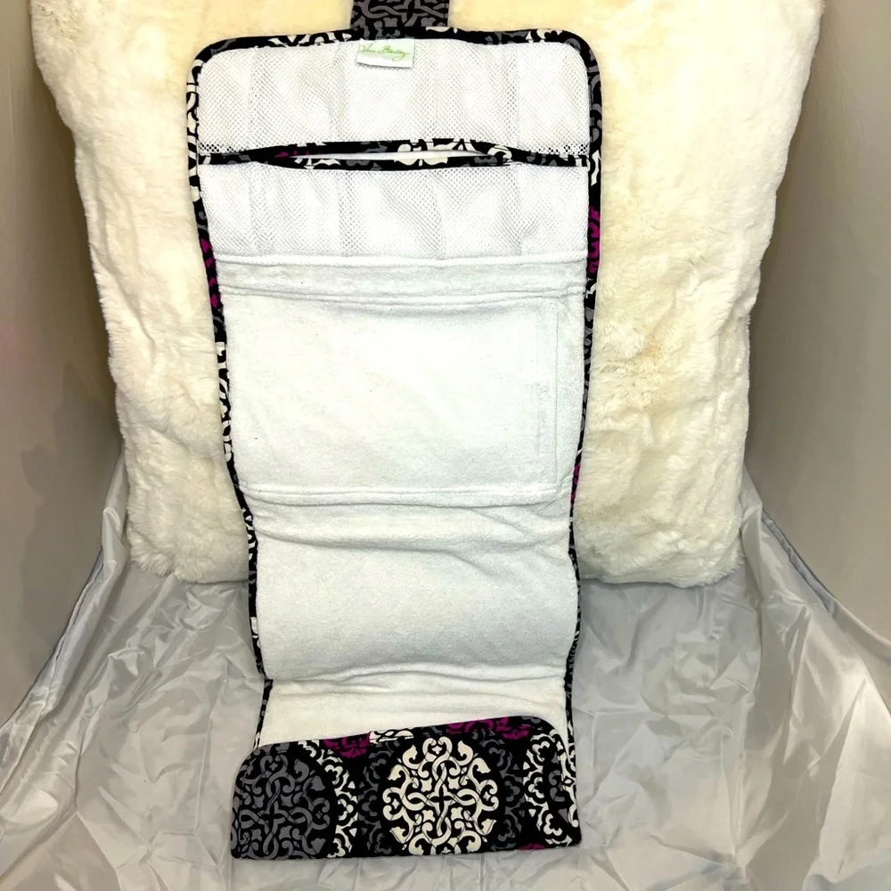 Vera Bradley Black and Pink Baby Changing Pad / Travel Accessory